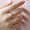 925 Sterling Silver 14K Gold Pavé Crystal Exquisite Wedding Ring Women Light Luxury Temperament Jewelry Accessories ► Photo 3/6