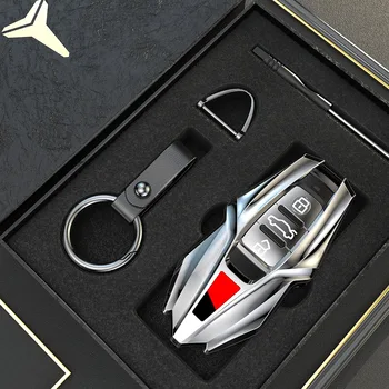 Cover chiate/telecomando per Audi A6 A5 Q7 S4 S5 A4 B9 Q7 A4L 4m TT TTS RS 8S 2016 2017 2018 accessori - Custodia protettiva per chiave in lega di zinco di alta qualit per Audi A6 A5