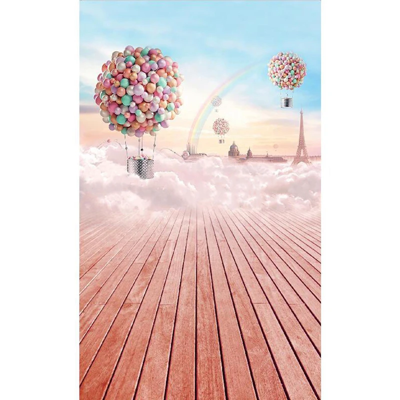 New 3x5FT Hot Air Balloon Photography Backdrop Photo Props Studio Background