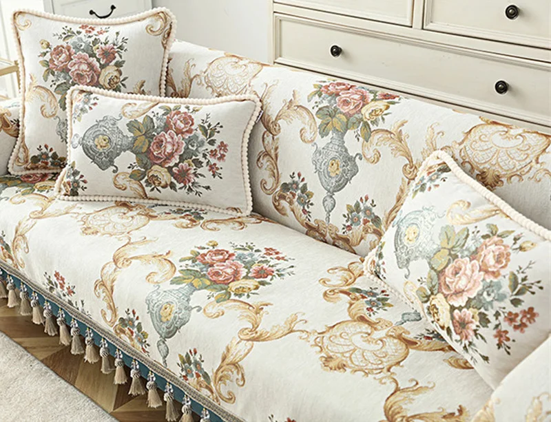 Роскошные наволочка из шенилла подушки наволочка, домашний декор подушки Decorativos Para диван из жаккардовой ткани, украшенная бисером и Coussin(1 шт