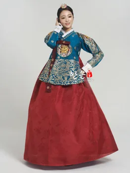 

South Korea Imported Foreign Satin Tang Suit Hanbok / Bride Bronzing Hanbok / Ancient Court Hanbok