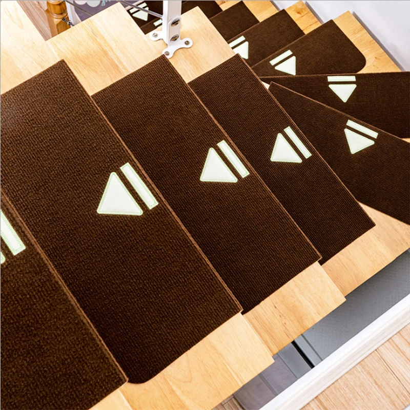 Лестницы шаг ковры без клея самоклеющиеся теплые Нескользящие коврики светящиеся узоры ковры безопаснее в ночное время - Цвет: 07 Brown