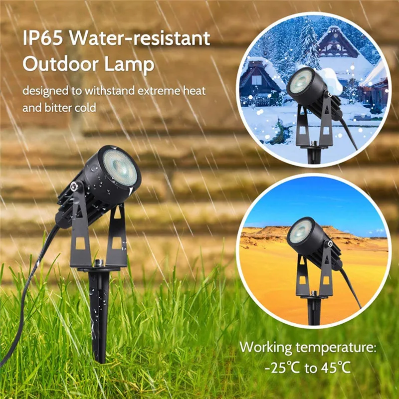 Waterproof RGB Color Change Led Decor Neon Low Voltage Landscape Lighting Christmas Outdoor Decoration Lawn Spotlights Treelight
