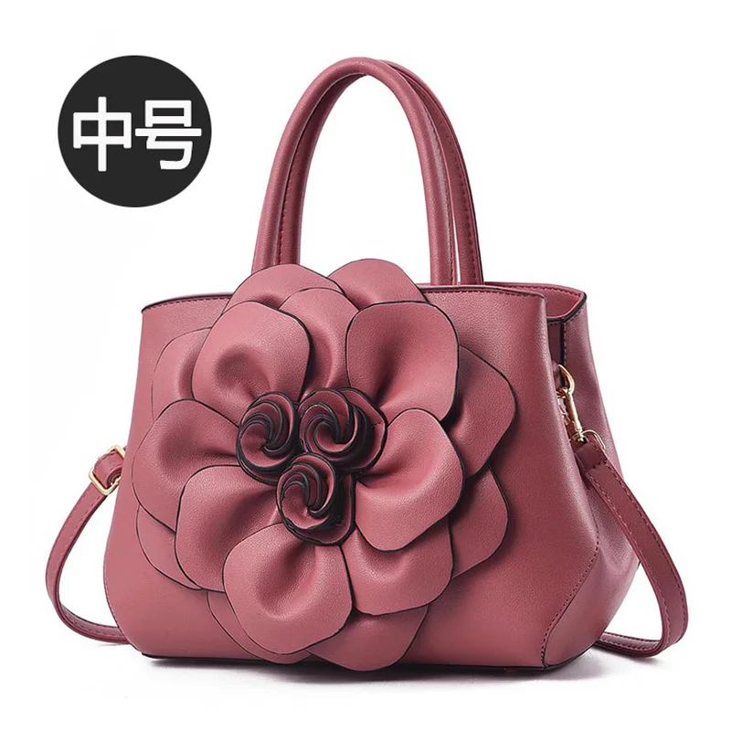 Женская сумка Европа и Америка простая дорогая женская сумка модная сумка через плечо - Цвет: pink Medium
