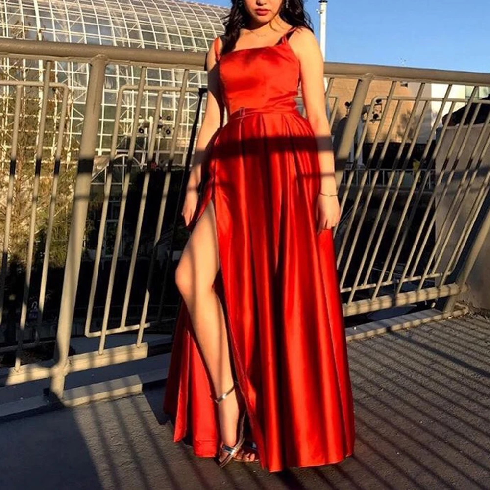 Vestido de festa Красное длинное вечернее платье халат De Soiree длина до пола элегантный для выпускного вечера платья с поясом