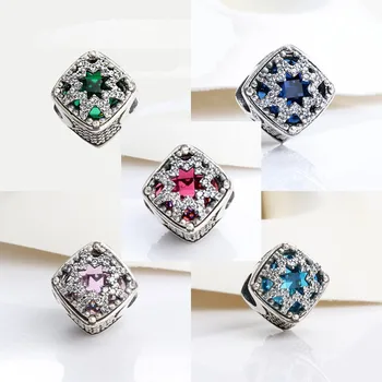 

Authentic 925 Sterling Silver Beads Creative Classic Fashion Snowflake Beads Fit Original Pandora Bracelet For Women Diy Jewelry