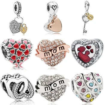 

Mom Love charms CZ bead jewelry making pendant charm Bracelet & bange & necklace trinket charms fit pandora bracelet