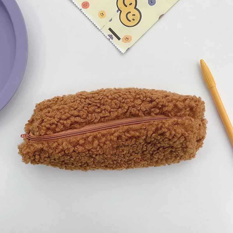 Плюшевый чехол карандаш с мультяшным рисунком кавайная ручка сумка коробка для