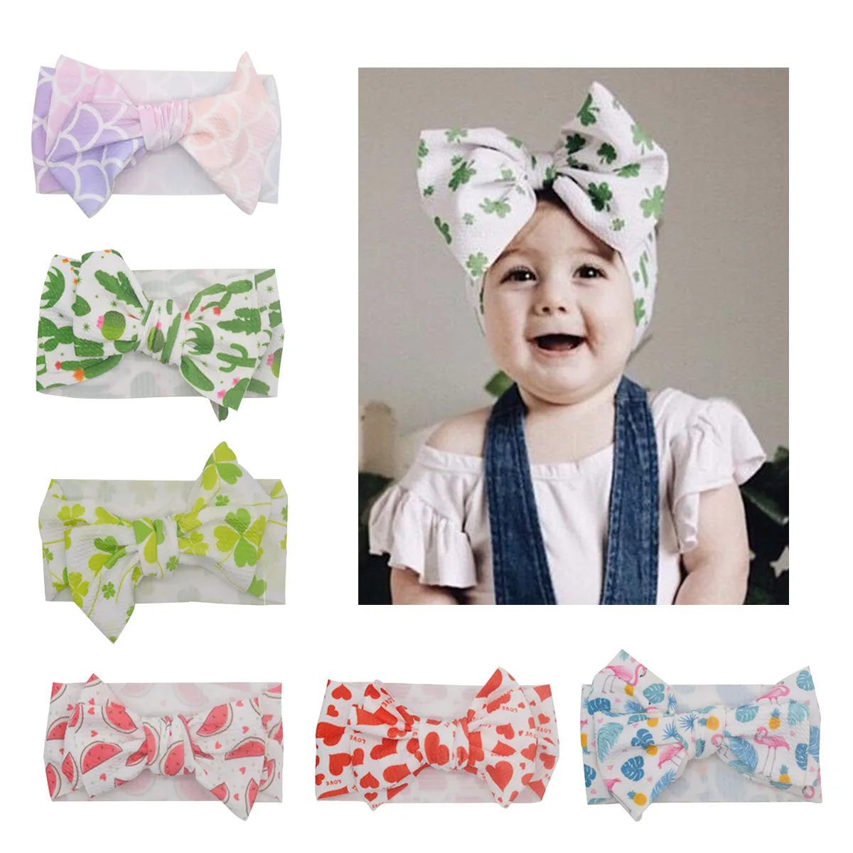 Новинка повязка на голову для маленьких девочек с бантом аксессуары Детские