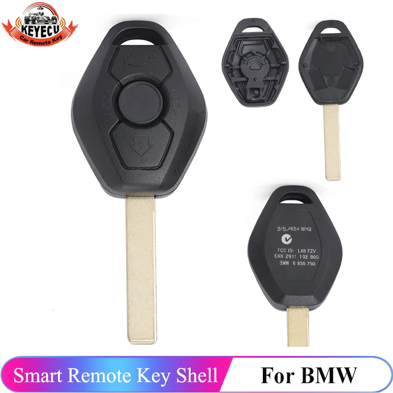 Keyecu Replacement Shell Remote Key Case For Bmw Z3 Z4 X3 X5 E36 325i 3