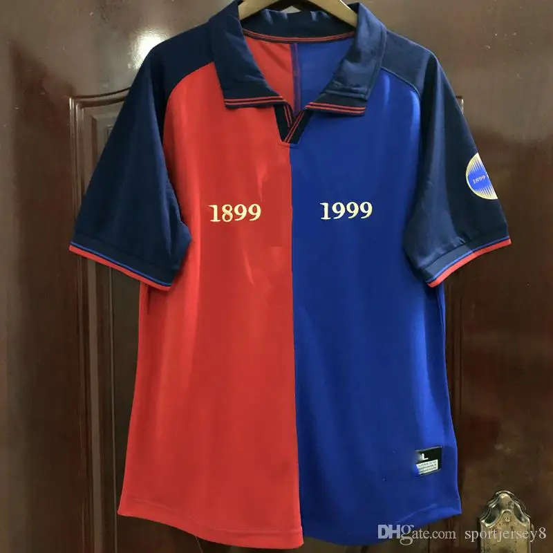 1899 1999 XAVI RIVALDO 100th anniversary футбольные майки 08 09 MESSI PIQUE A. INIESTA RIVALDO ретро футбольные футболки - Цвет: Синий