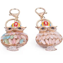 Аксессуары напрямую от производителя распродажа опал сова Подвеска Брелок искусственный клатч с бриллиантами подвеска автомобиль брелок животное