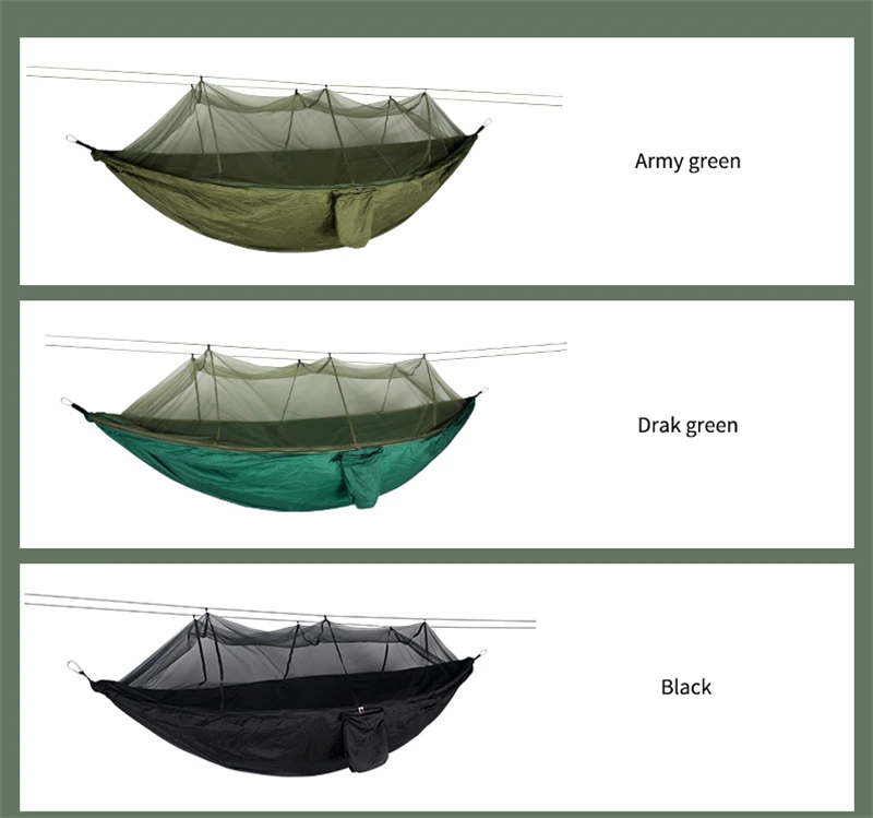 Mosquito Resistant Portable Hanging Tent Top Quality Outdoor Camping Garden Hammock 1-2 Person Insect Net Strength Sleep Swing