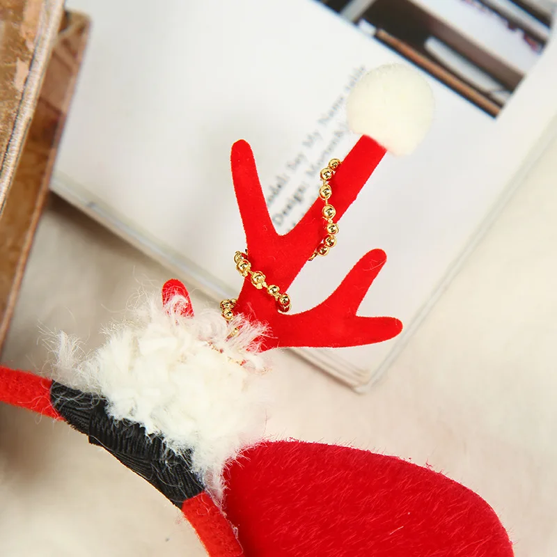 New Shiny Xmas Antlers Headband Cat Ears Christmas Hair Hoop Cartoon Hairband Christmas Cosplay Headwear Party Hair Accessories