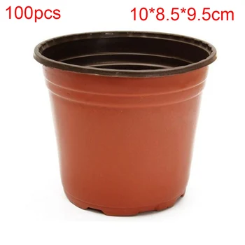 

100pcs Large Capacity Patio Flowerpot Dual Color Planting Outdoor Container Home Ventilation Gardening Nursery Widely Use