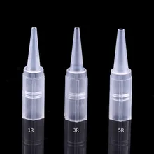 300 шт. одноразовые колпачки для татуажа наконечники, 7 видов, ручка для микроблейдинга капиллярная трубка Пластик Кепки 1R 3R 5R 7R 3F 5F 7FTattoo аксессуары