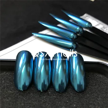 

50g High Quality Blue Super Mirror Powder Nail Chrome Foil Pigment Nail Glitter Smooth Rubbing for Nail Art Gel Nail Polish