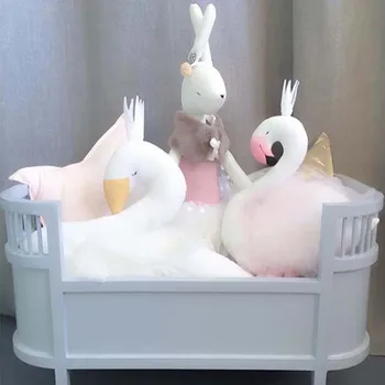 

Nordic Swan Cushions Pillow For Kids Room Nursery Decor Plush White Swan Cushions Toy For Nursery Baby Photography Props Decor