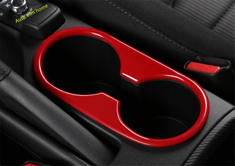 

Lapetus Interior For Mazda 2 Demio 2015 - 2019 Middle Front Seat Water Cup Holder Cover Trim / Matte / Red / Carbon Fiber Look