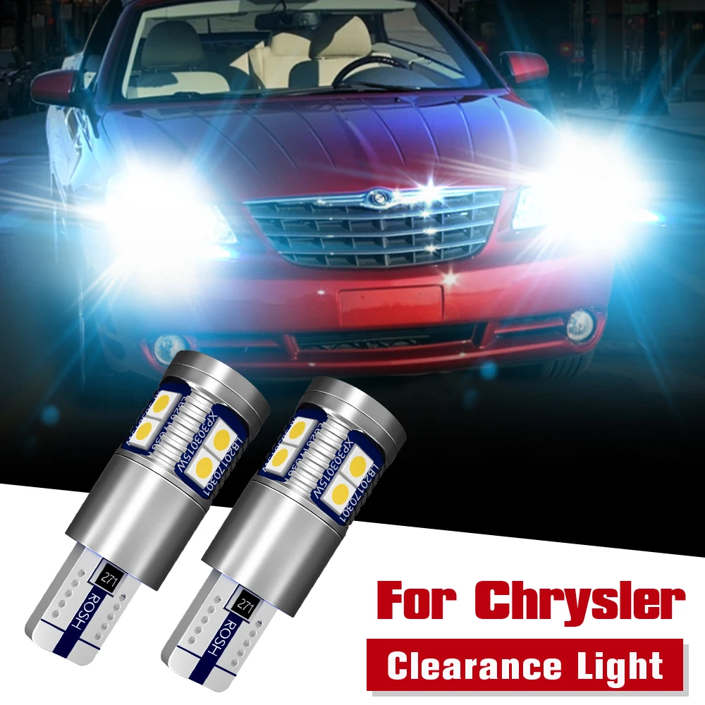 2pcs LED Clearance Light Parking Bulb Lamp W5W T10 194 Canbus For Chrysler 300M Crossfire PT Cruiser Sebring Neon Voyager | Автомобили и