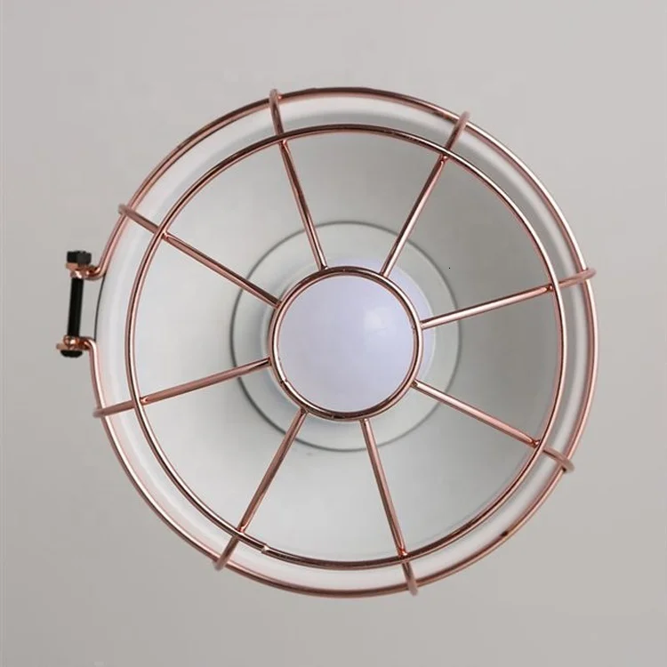 Vintage Industrial Lamp Antique White Iron Cage Pendant Light For Coffee Shop Lustre Pendente lamparas de techo colgante