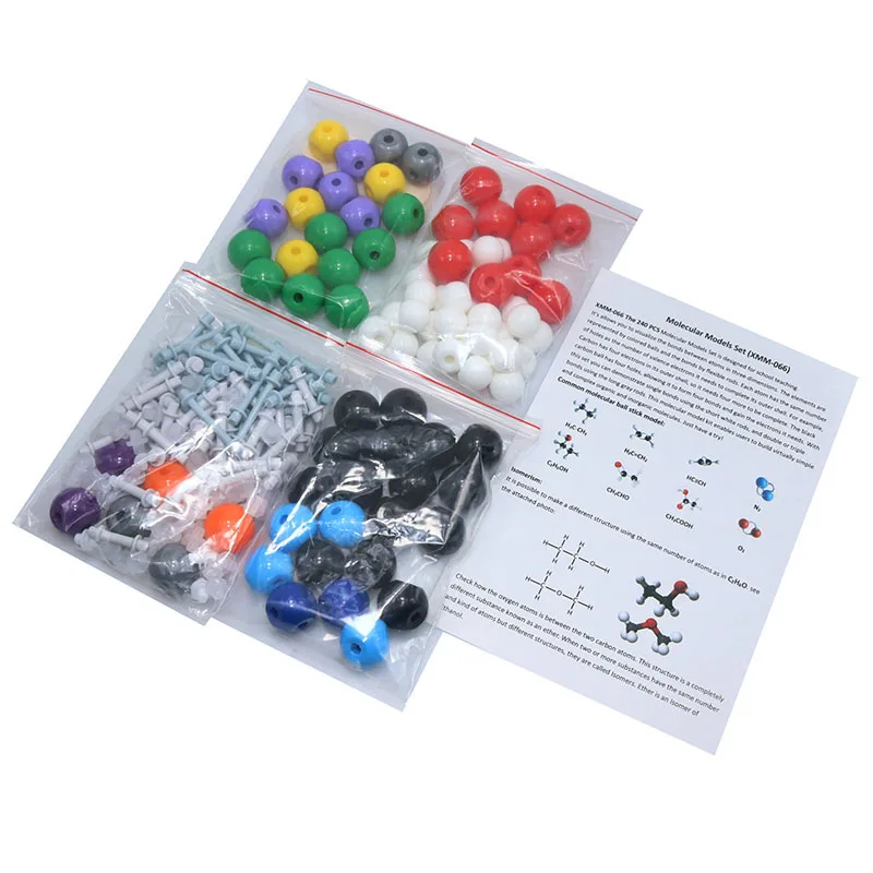 Organic Chemistry Model Kits 240 Pcs Chemical Set Model Molecular Structure Model kit and Organic Chemistry Atom Bonds Medical Laboratory Chemicals Classroom
