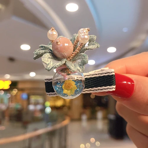 Новые женские разноцветные стеклянные бусины, Цветочные заколки для волос, роскошная повязка на голову, шпильки с орнаментом заколки для волос, аксессуары - Цвет: Flower Ball-6