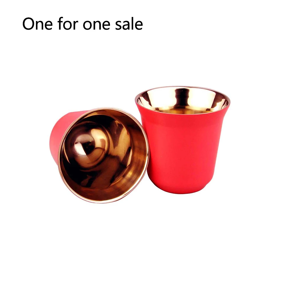 

Double Wall Coffee Cup Easy Clean Stainless Steel Drinking Heat Insulation Camping Multifunction Home Kitchen Bar Supplies Water