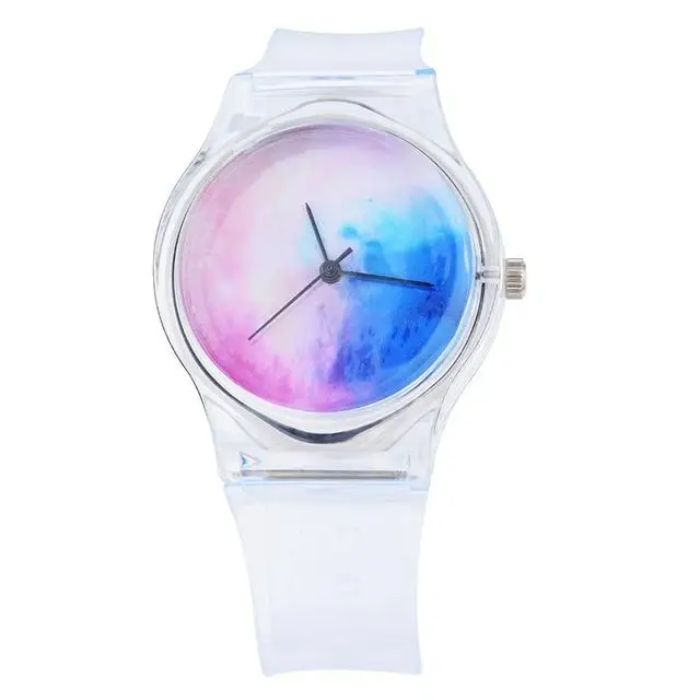 

Fashion Casual Quartz Women Watch Starry Sky Doodling FNIQUE Full Plastic Cement Women's Wristwatches Girl's Gift uhren damen