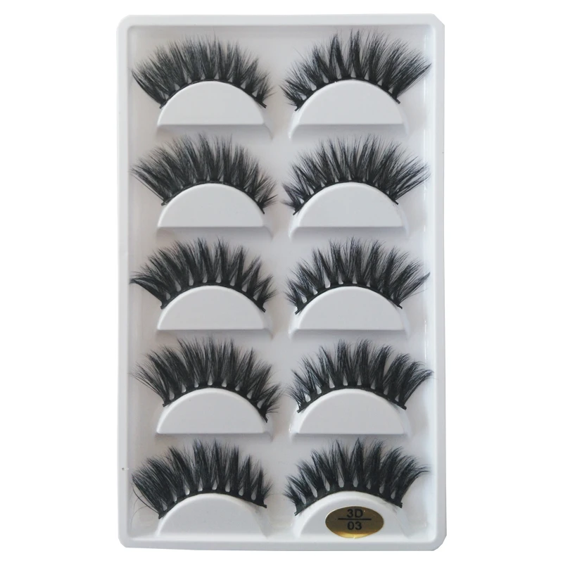 Faux Mink Eyelashes Extension Russian Cosplay Strip Lilly Thick 15mm Faux Mink Eyelashes Bulk Case Box with Customer