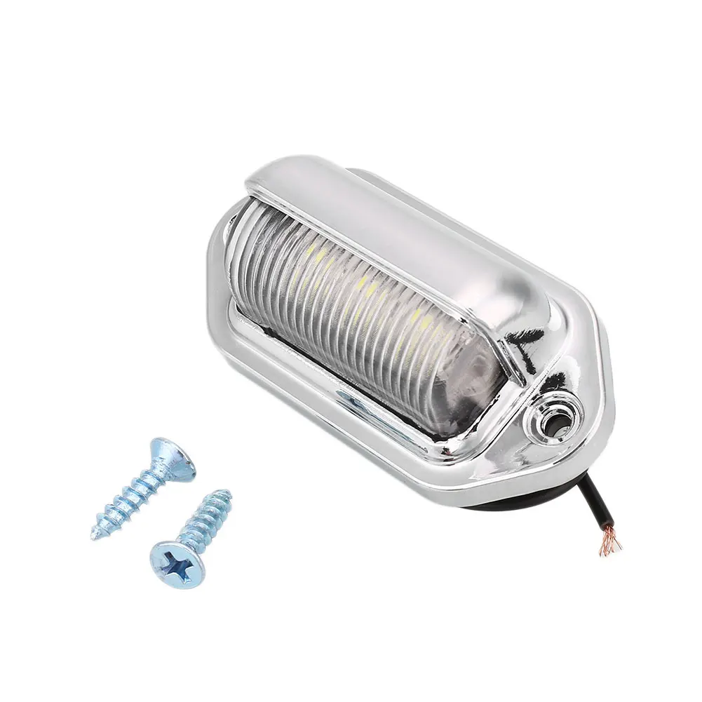 License Plate Light Side Light Automotive Taillight Truck Trucks 6LED Silver Universal
