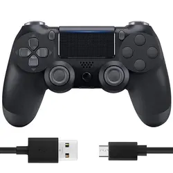Wireless Controller with Charging Cable Compatible with PS4, PS4 Slim, PS4 Pro, Bluetooth Audio Functional Gamepad Remote Wireless Controller with Charging Cable Compatible with PS4, PS4 Slim, PS4 Pro, Bluetooth Audio Functional Gamepad Remote