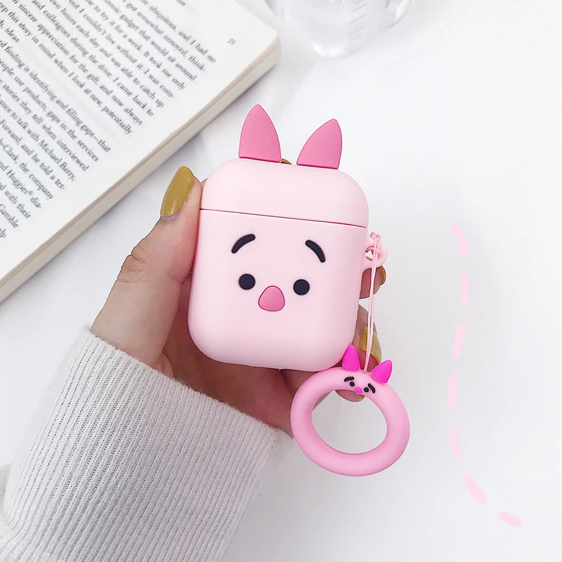 3D милый мультяшный Miki mouse женский чехол для наушников для Apple AirPods 2 1 чехол мягкий силиконовый Air Pods Airpods2 аниме Fundas брелок
