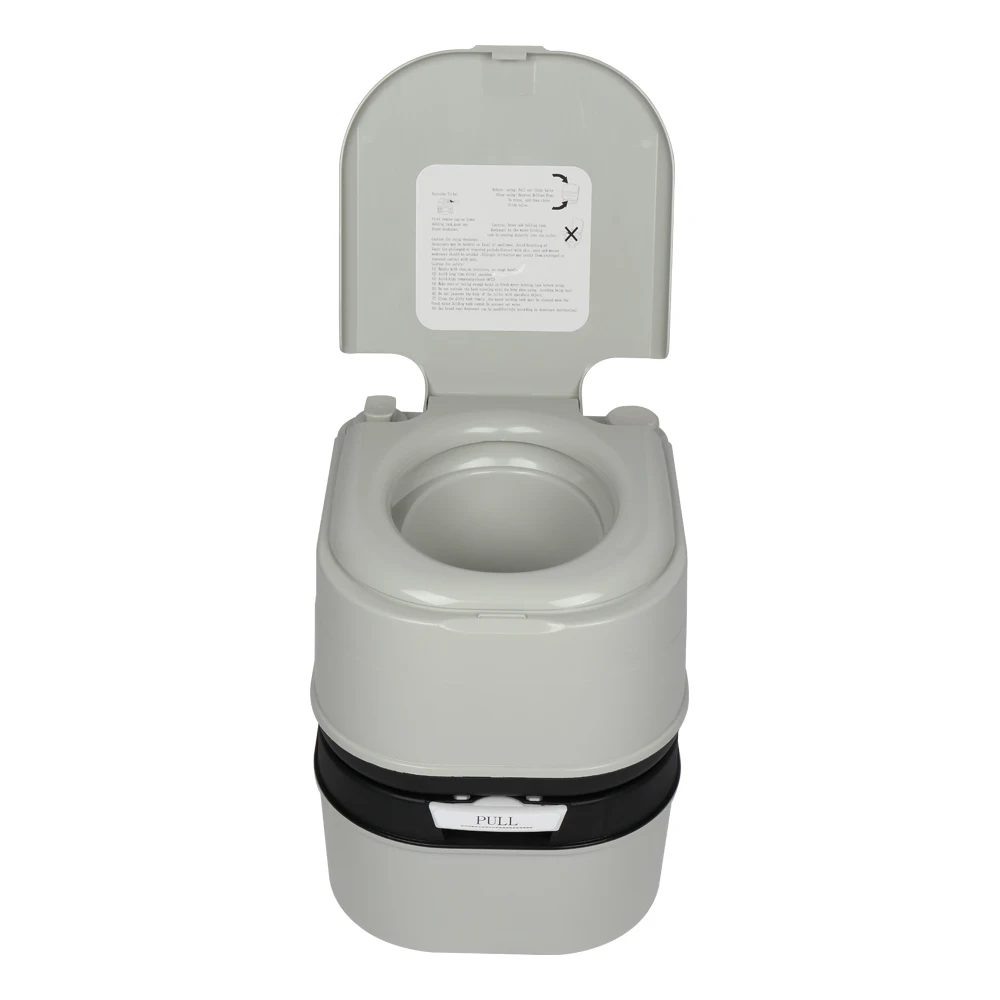 

Portable Flush Toilet for Car Tent Outdoor Camping Removable 24L Plastic with Double Outlet Odor Proof Leak Proof Durable[US-W]