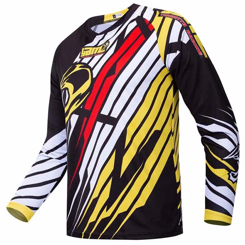 Красный Горный велосипед clycling Джерси для мотокросса moto cross Джерси mtb Джерси MX maillot ciclismo hombre футболка для горного велоспорта бездорожья - Цвет: Красный
