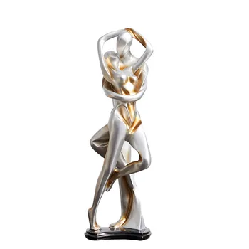

Modern Personality Exquisite Abstract Beautiful Dancer Hugs Statue Crafts Living Room Home Decor Accessories Wedding Gift M4572