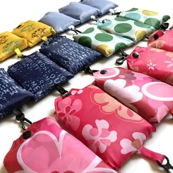 

Premium Quality Slight Duty Folding Tote Bag With Handle Reusable Eco-Friendly Grocery Foldable Shopping Bags Small Size