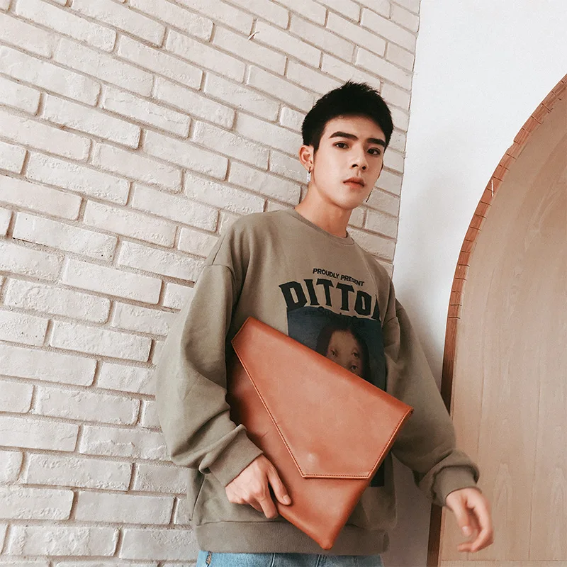 

Leather upgrade Korean version hand bag Men's bag Business Leisure handbag Fashion handbag Envelope package File bag