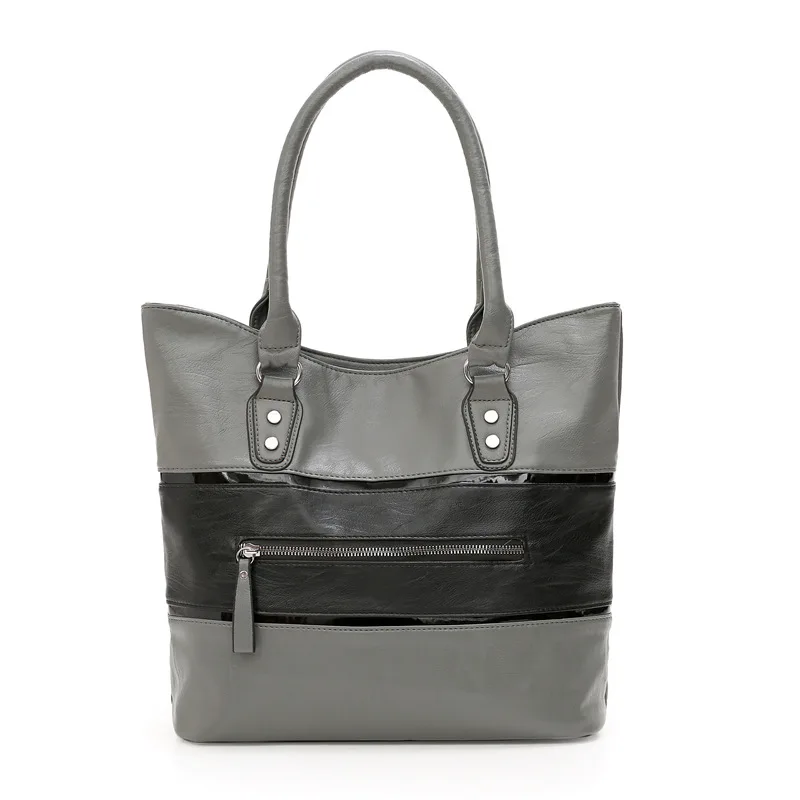 

New tuo te bao Handbags European and American Fashion Simple Contrast Pu Lady Shoulder Bag Package Female