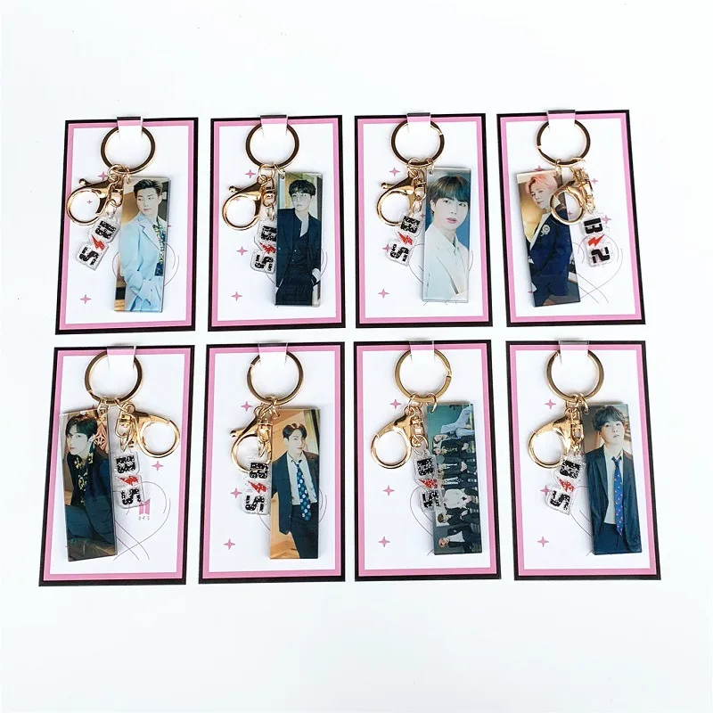 Kpop Bangtan Boys Photo Acrylic Pendant Keychain 2021 JIMIN V RM SUGA J HOPE JIN J.K Double Sided Keychain Fans Favorites BTS 05|Key Chains| - AliExpress