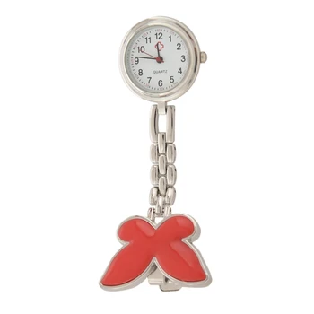 

Chain and orange butterfly nurse watch Quartz watch pocket watch, gift!