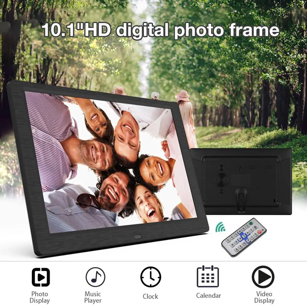 

10 Inch Digital Photo Frame Upgraded 1280x800 High Resolution Digital Photo Frame Full Display Video Player Calendar Alarm