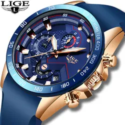 2019 LIGE, новые мужские часы, модные синие спортивные часы, Топ бренд, роскошные часы, мужские водонепроницаемые кварцевые наручные часы, Relogio