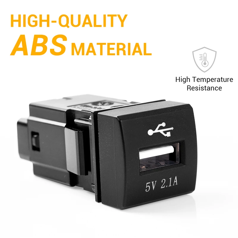 USB Автомобильное зарядное устройство MICTUNING 2.1A с синим индикатором для телефонов и
