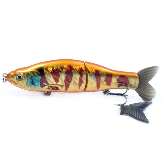 165MM 56G Hard Jointed Glide Bait Fishing Lures Floating 3D Eyes Sharp Hooks Slide Swimbait For Piceus Bass Herring Soft Tail CC19-01