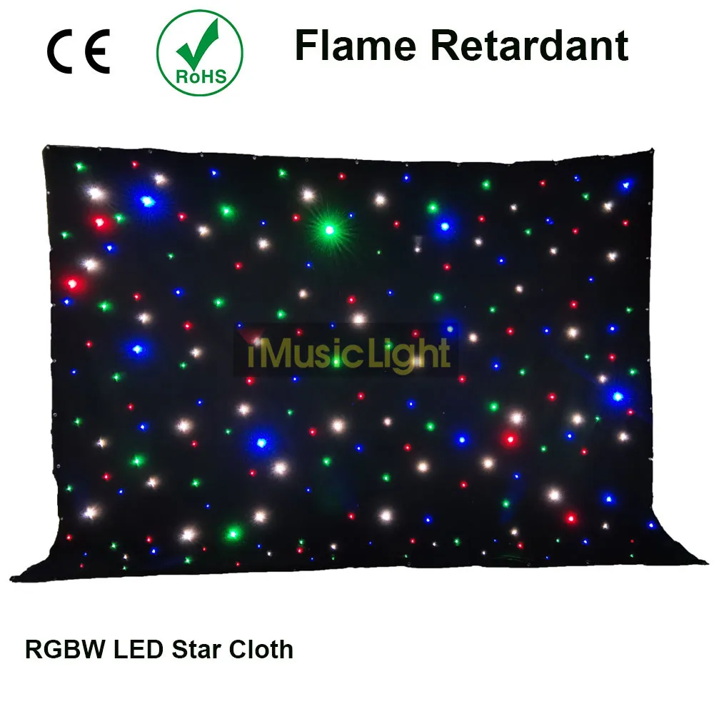 

4x6Mtr Starcloth Sparkley Drape RGBW LED Star Cloth Backdrop With Controller System