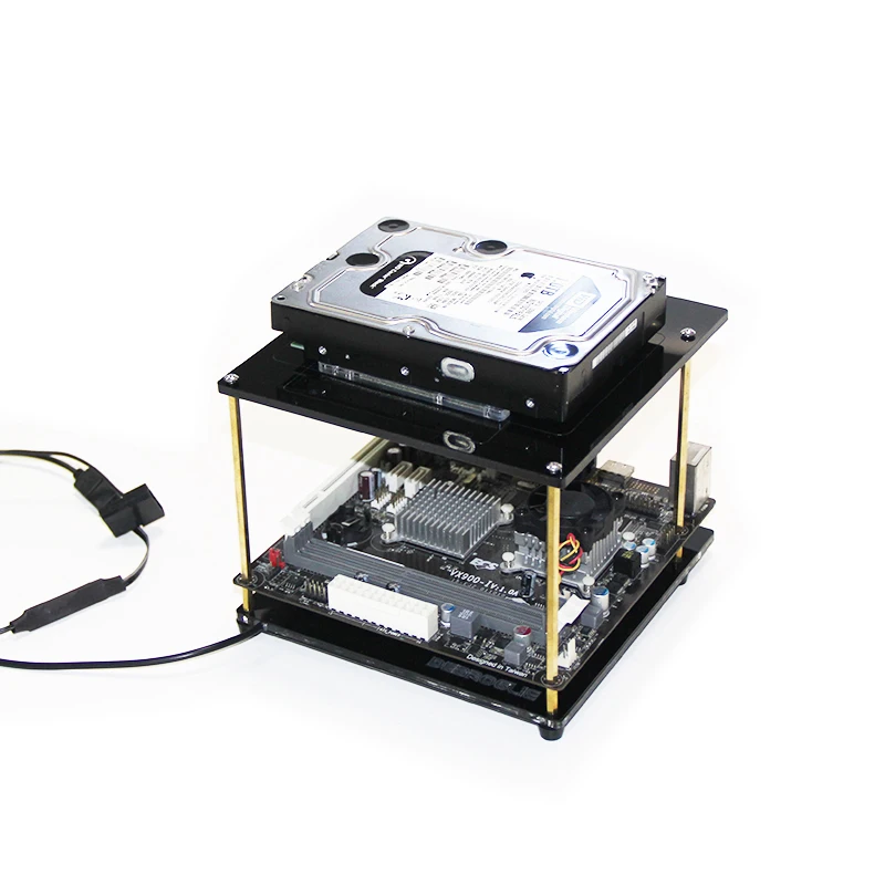 baseboard personalidade placa-mãe base de dupla camada mini computador htpc ar caso