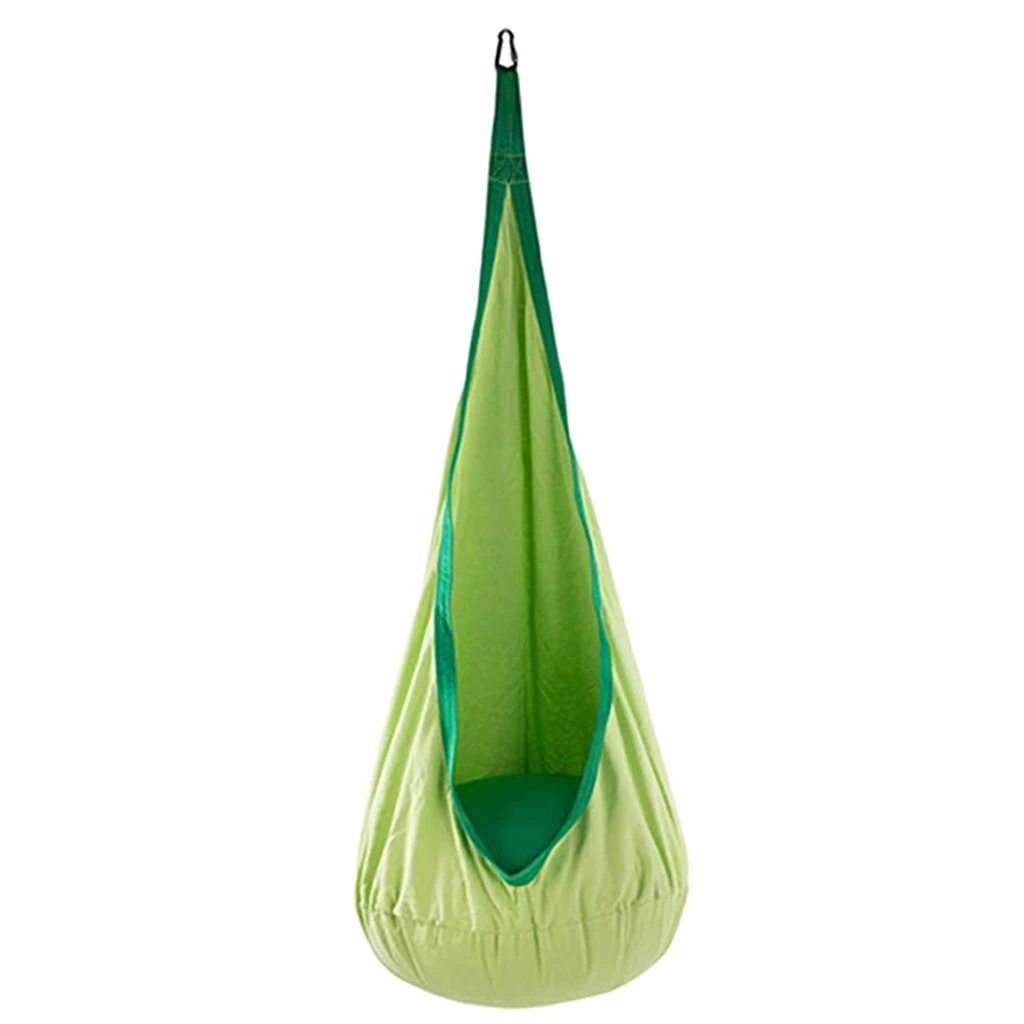70KG Indoor Outdoor Swing Seat Hanging Hammock Chair Playhouse Toy Green