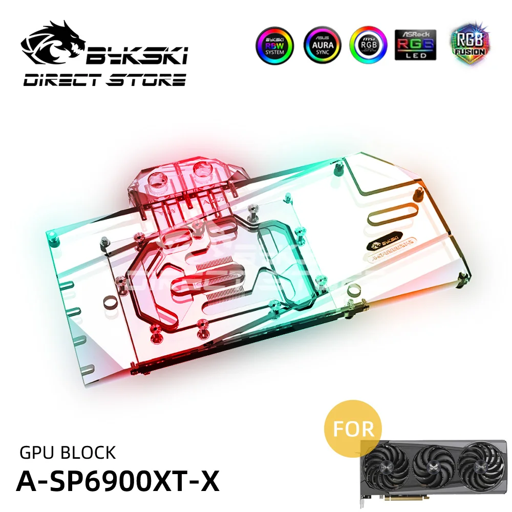 Bykski ARGB GPU Water Block SAPPHIRE RX 6900 XT Video Cards Block