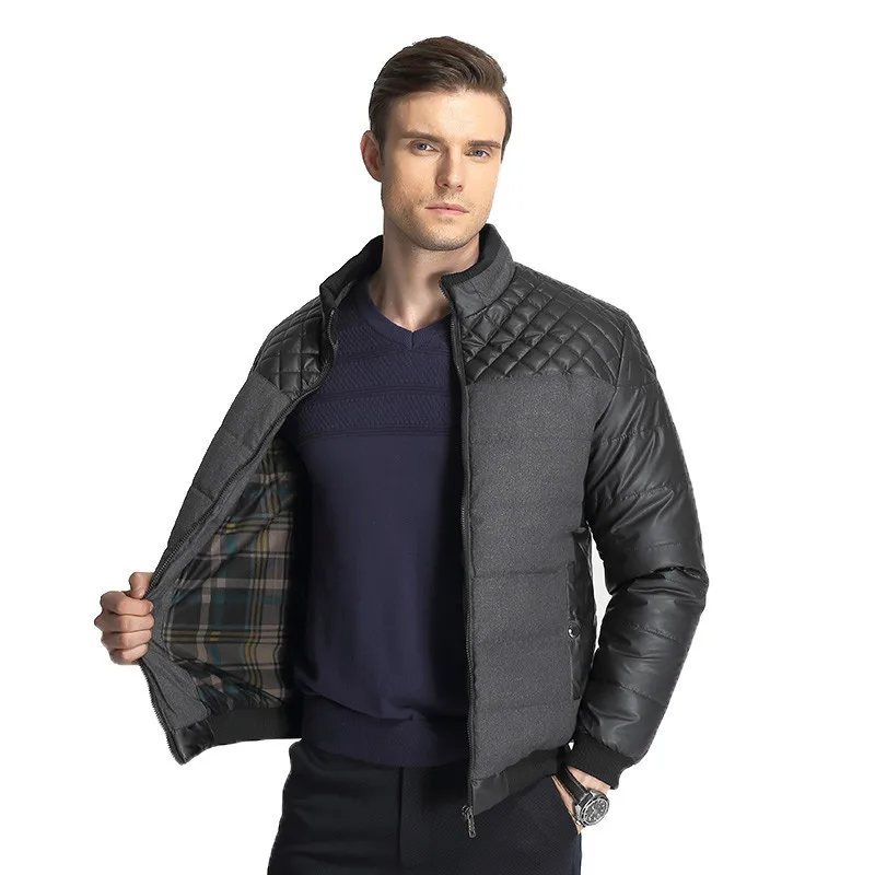 URBANFIND классический бренд для мужчин модные теплые куртки размера плюс L-4XL лоскутное плед дизайн Молодой человек Casaul зимние пальто